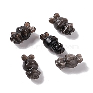 Natural Silver Obsidian Beads, Rabbit, 19x11x10mm, Hole: 1.5mm(G-G859-06)
