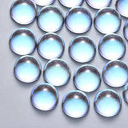 Transparent Glass Cabochons, AB Color Plated, Half Round/Dome, Clear AB, 10x5mm(GLAA-S190-013A-B01)