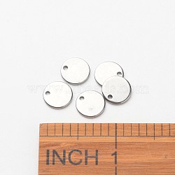 100pcs 304 Stainless Steel Stamping Blank Tag Pendants for Bracelet Earring Pendant Charms, Flat Round, 10x0.6mm(STAS-TA0001-01)