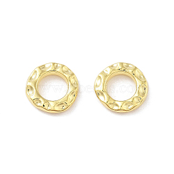 Alloy Linking Rings, Textured Ring, Real 18K Gold Plated, 8x2mm, Inner Diameter: 4.5mm(FIND-G085-09A-G)