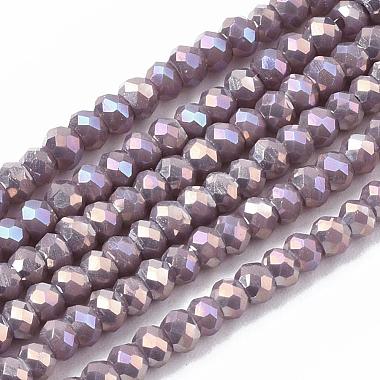 3mm RosyBrown Rondelle Glass Beads