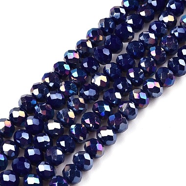 Mauve Rondelle Glass Beads