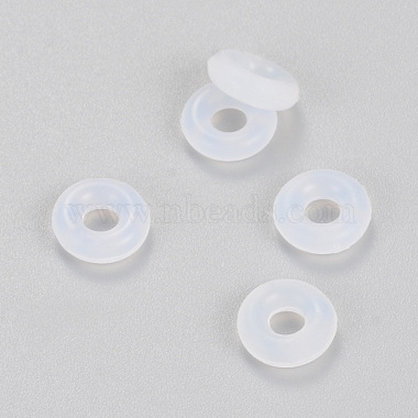 Clear Donut Synthetic Rubber Spacer Beads