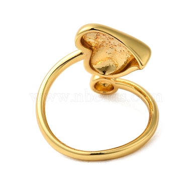 Heart Brass Finger Rings for Women(RJEW-A048-17G)-3