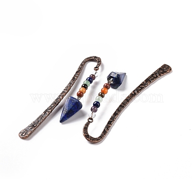 Natural Lapis Lazuli Bookmark(AJEW-C025-01E)-3