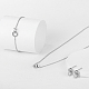 Stainless Steel Double Interlocking Ring Jewelry Set(JG9167-1)-2