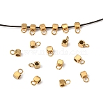 Ion Plating(IP) 304 Stainless Steel Tube Bails, Loop Bails, Cube Bail Beads, Golden, 6x3x3mm, Hole: 1.6mm(STAS-K202-01D-G)