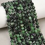 Natural Ruby in Zoisite Beads Strands, Faceted, Twist, 6~6.5x5x5mm, Hole: 1mm, about 58~61pcs/strand, 14.17''~14.69''(36~37.3cm)(G-P611-C22-01)