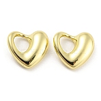 Alloy Pendants, Heart, Golden, 16x17x5mm, Hole: 6.5x7mm(FIND-G062-05G)