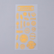 Waterproof Self Adhesive Hot Stamping Stickers Sets, DIY Hand Account Photo Album Decoration Sticker, Word, 17.6x8.6x0.01cm(DIY-L030-07E)