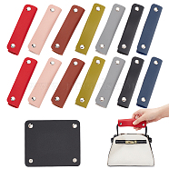 WADORN 14pcs 7 Colors Imitation Leather Luggage Handle Wrap for Suitcases, Travel Accessories, with Alloy Snap Buttons, Rectangle, Mixed Color, 101x120x1.5mm, 2pcs/color(AJEW-WR0001-77)