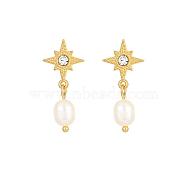 Stainless Steel Earrings with Pearl, Star(NB4152-1)