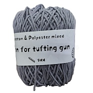 190g 8-Ply Milk Cotton Yarn for Tufting Gun Rugs, Amigurumi Yarn, Crochet Yarn, for Sweater Hat Socks Baby Blankets, Dark Gray, 5mm(PW-WG89703-28)