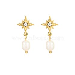 Stainless Steel Earrings with Pearl, Star(NB4152-1)