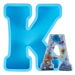 Alphabet Silicone Molds, Resin Casting Molds, For UV Resin, Capital Letter Symbol, DIY Crystal Word, Letter.K, 160x137x35mm(DIY-SZC0006-01A-K)
