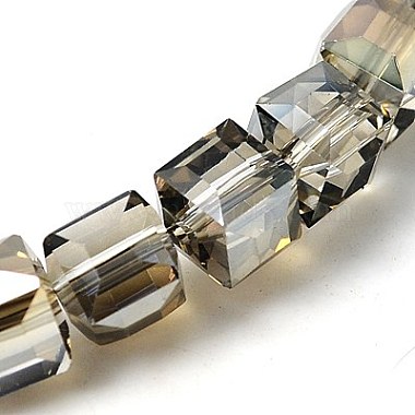 11mm DarkKhaki Cube Glass Beads