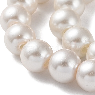 (Defective Closeout Sale: Fading) Baking Painted Pearlized Glass Pearl Round Bead Strands(HY-XCP0001-12)-4