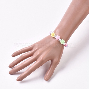 Kids Acrylic Beaded Stretch Bracelets(BJEW-JB04837-M)-4