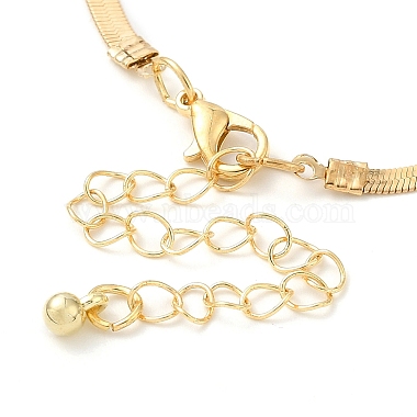 2Pcs 2 Styles Brass Flat Snake Chain Necklaces Set(NJEW-P289-12G)-4