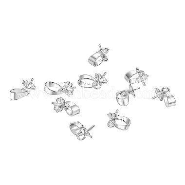 Rhodium Plated Sterling Silver Bails(X-H362-2P)-4
