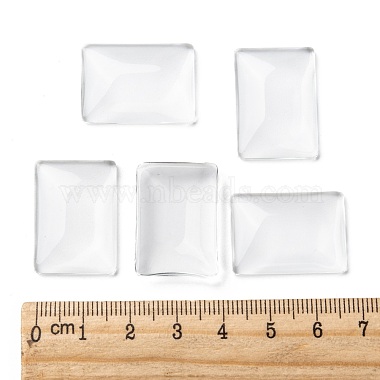 Transparent Rectangle Glass Cabochons(GGLA-R025-25x18)-5