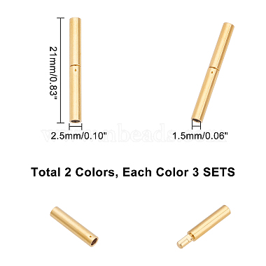 Unicraftale 6Sets 2 Stil 304 Bajonettverschlüsse aus Edelstahl(STAS-UN0020-71)-4