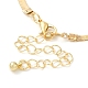 2Pcs 2 Styles Brass Flat Snake Chain Necklaces Set(NJEW-P289-12G)-4