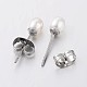 Natural Cultured Freshwater Pearl Ear Studs(EJEW-JE01814)-2