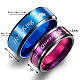 2 Pcs Couple Rings for Women Men Engagement Wedding Rings Set "His Queen" and "Her King" with Crown Printed Pattern(JR849A)-2