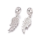 Brass Micro Pave Cubic Zirconia European Dangle Charms(ZIRC-E163-11P)-1