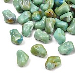 Two Tone Opaque Acrylic Imitation Gemstone Beads, Nuggets, Medium Aquamarine, 16x11~12x9~11mm, Hole: 1.5mm, about: 500pcs/500g(OACR-T033-06)