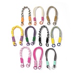 Nylon Cord Bag Handles, with Alloy Spring Gate Rings, for Bag Replacement Accessories, Mixed Color, 34.5x1.55cm(X-AJEW-C035-04)