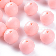 Opaque Acrylic Beads, Round, Light Salmon, 20x19mm, Hole: 3mm, about 111pcs/500g(MACR-S370-C20mm-A12)