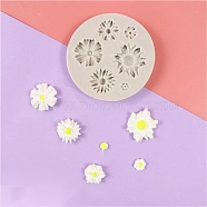 Food Grade Silicone Molds, Fondant Molds, For DIY Cake Decoration, Chocolate, Candy Mold, Flower, Antique White, 70.5x9.5mm(DIY-E018-35)