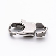 304 Stainless Steel Lobster Claw Clasps, Stainless Steel Color, 23x12x4.5mm, Hole: 7x6mm(STAS-E094-BS22-P)