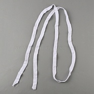 Flat Cotton Hollow Cord, Waist Cap Rope, for Clothing, White, 5/8 inch(15mm)(OCOR-WH0067-65B)