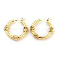 Rack Plating Brass Hoop Earrings, Long-Lasting Plated, Cadmium Free & Lead Free, Real 18K Gold Plated, 28x27x5mm(EJEW-K263-17G)