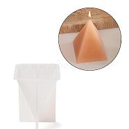 DIY Silicone Candle Molds, for Candle Making, Pyramid, 58x58x75mm(SIL-F011-02A)