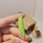 Resin Vegetable Model, Micro Landscape Garden Dollhouse Accessories, Pretending Prop Decorations, Momordica Charantia, 47x10mm(PW-WG71433-01)