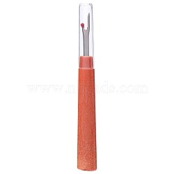 Steel Sewing Seam Rippers, Handy Stitch Rippers for Sewing, Removing Threads Tools, with Plastic Handle & Lid, Coral, 135x17mm(PW-WG66182-01)