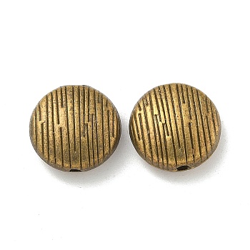 Tibetan Style Alloy Beads, Cadmium Free & Lead Free, Flat Round, Antique Bronze, 11.5x5mm, Hole: 1.4mm, about 416pcs/1000g