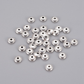 Antique Silver Tibetan Style Flat Round Spacer Beads, Lead Free & Cadmium Free, 6x2mm, Hole: 1.5mm