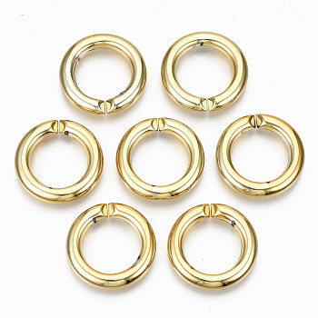 CCB Plastic Linkings Rings, Quick Link Connectors, For Jewelry Cable Chains Making, Ring, Golden, 25x4mm, Inner Diameter: 16mm