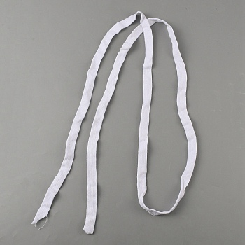 Flat Cotton Hollow Cord, Waist Cap Rope, for Clothing, White, 5/8 inch(15mm)