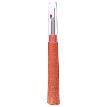 Steel Sewing Seam Rippers, Handy Stitch Rippers for Sewing, Removing Threads Tools, with Plastic Handle & Lid, Coral, 135x17mm