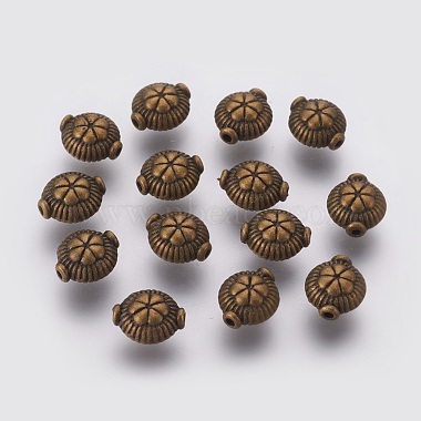 9mm Flat Round Alloy Beads