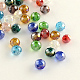 Electroplate Faceted Rondelle AB Color Plated Transparent Glass Beads(GLAA-R152-4mm-M2)-1