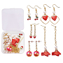 Red Nylon Earrings(DIY-CJ0001-56)