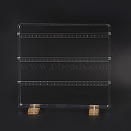 Organic Glass Earring Displays, Clear, 29x30x2.6cm(EDIS-G013-01B)