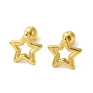 Ion Plating(IP) 304 Stainless Steel Ear Studs, Star, Golden, 12x12.5mm(EJEW-Q801-06G)
